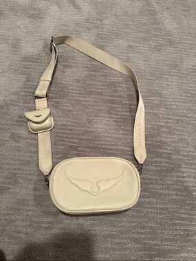 Zadig & Voltaire Cream Leather Crossbody Bag